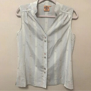 Tory Burch Sleeveless Silk Blend Blouse Size 4